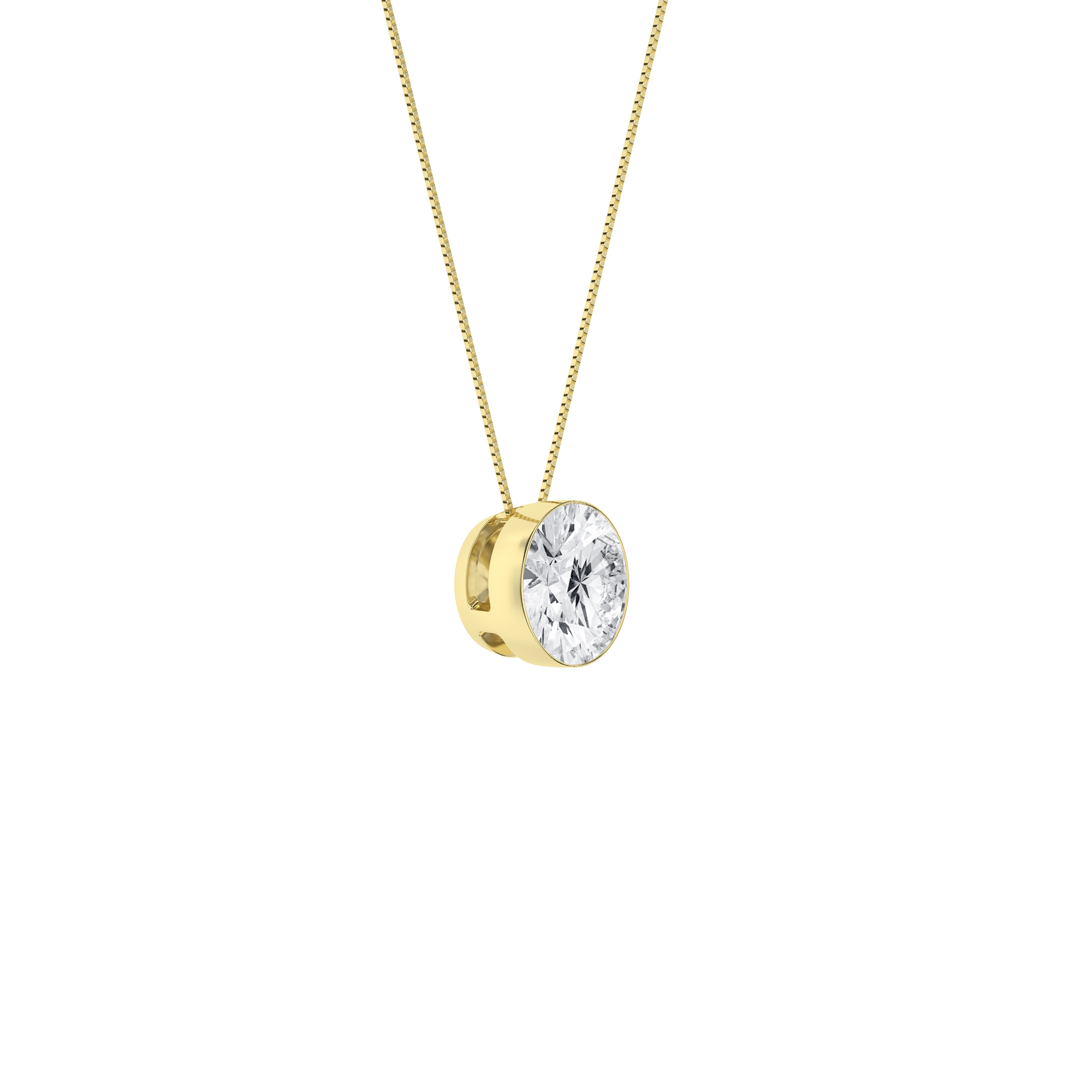 Seamless (TM) Solitaire Pendant (Round) - Oz's Jewelers by The Hickory Jewelry Company