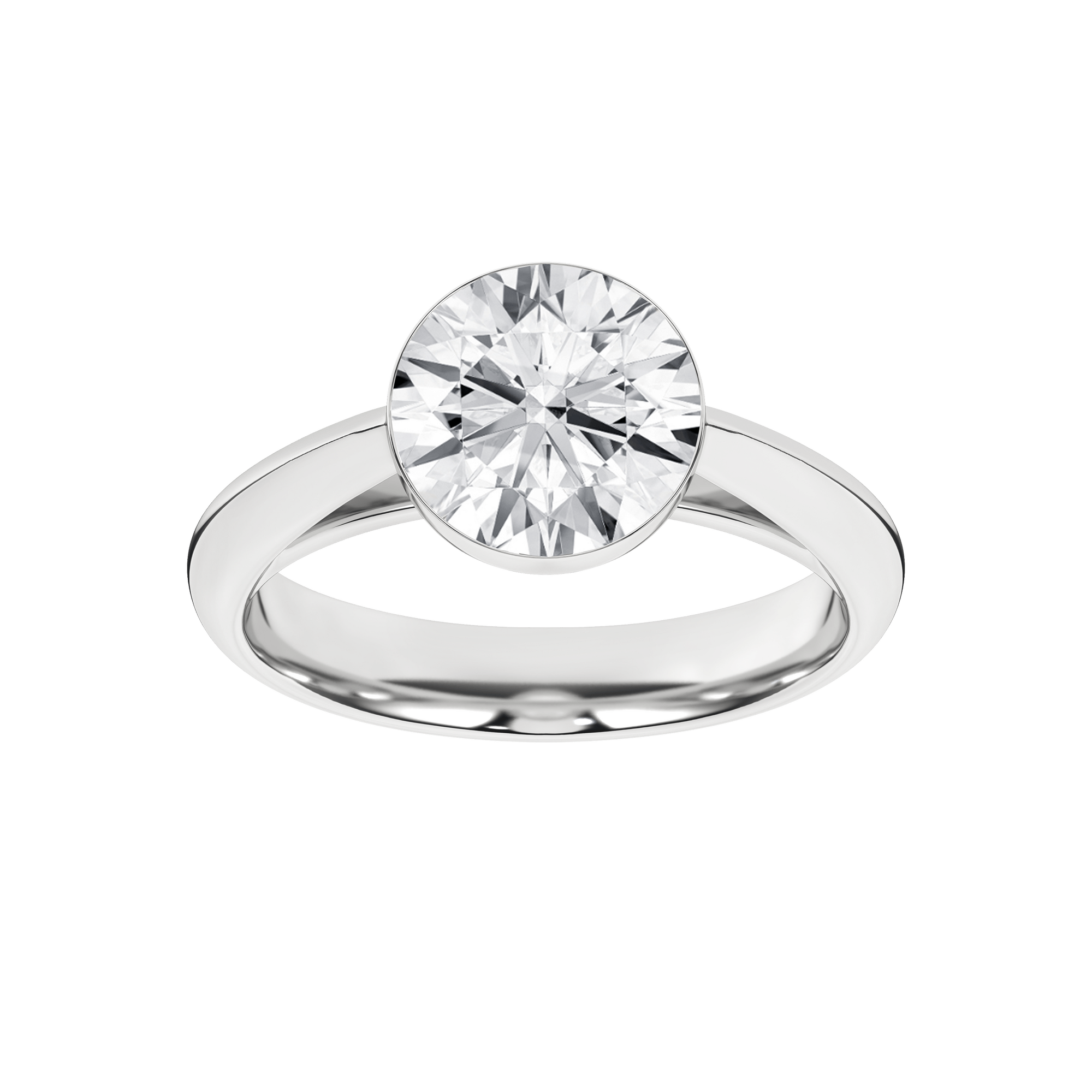 Seamless (TM) Solitaire Ring (Round) - Oz's Jewelers by The Hickory Jewelry Company