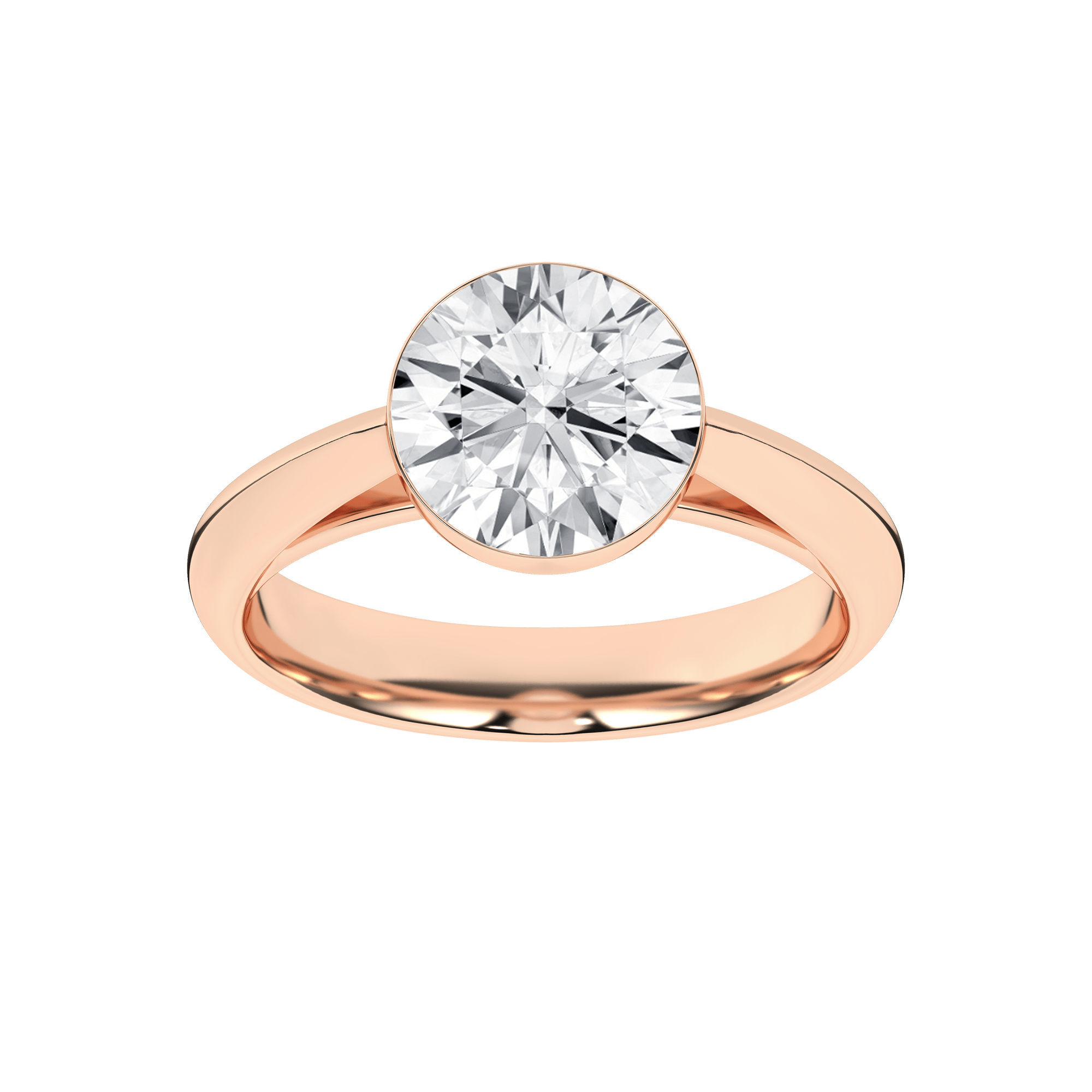 Seamless (TM) Solitaire Ring (Round) - Oz's Jewelers by The Hickory Jewelry Company