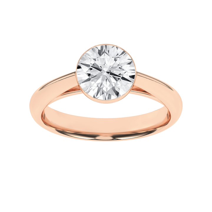 Seamless (TM) Solitaire Ring (Round) - Oz's Jewelers by The Hickory Jewelry Company