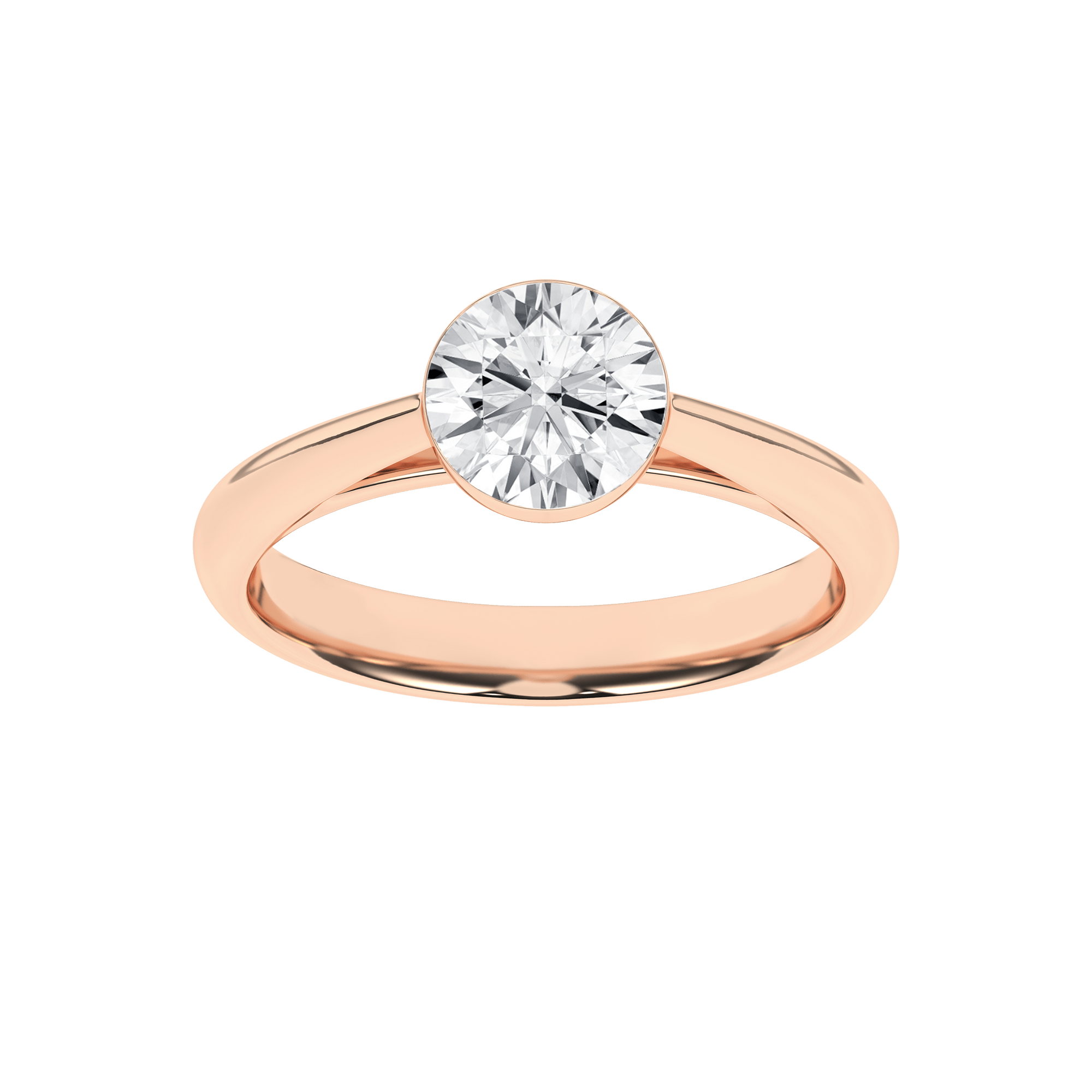 Seamless (TM) Solitaire Ring (Round) - Oz's Jewelers by The Hickory Jewelry Company