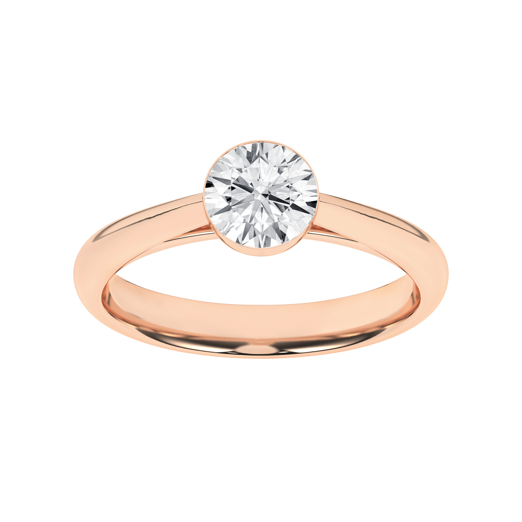 Seamless (TM) Solitaire Ring (Round) - Oz's Jewelers by The Hickory Jewelry Company