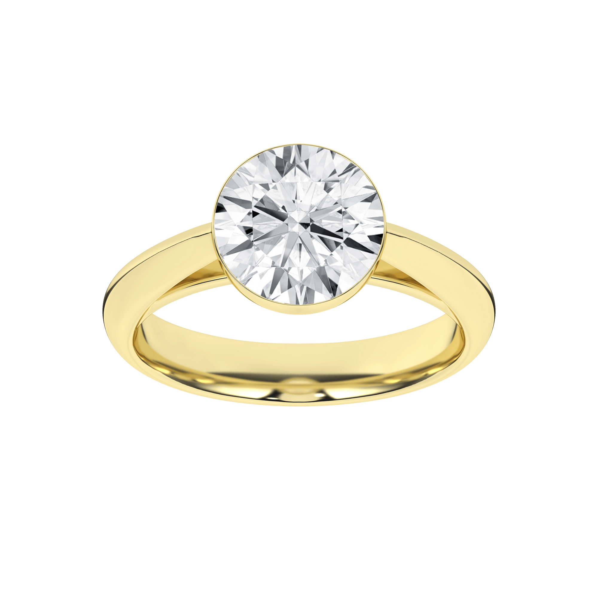 Seamless (TM) Solitaire Ring (Round) - Oz's Jewelers by The Hickory Jewelry Company