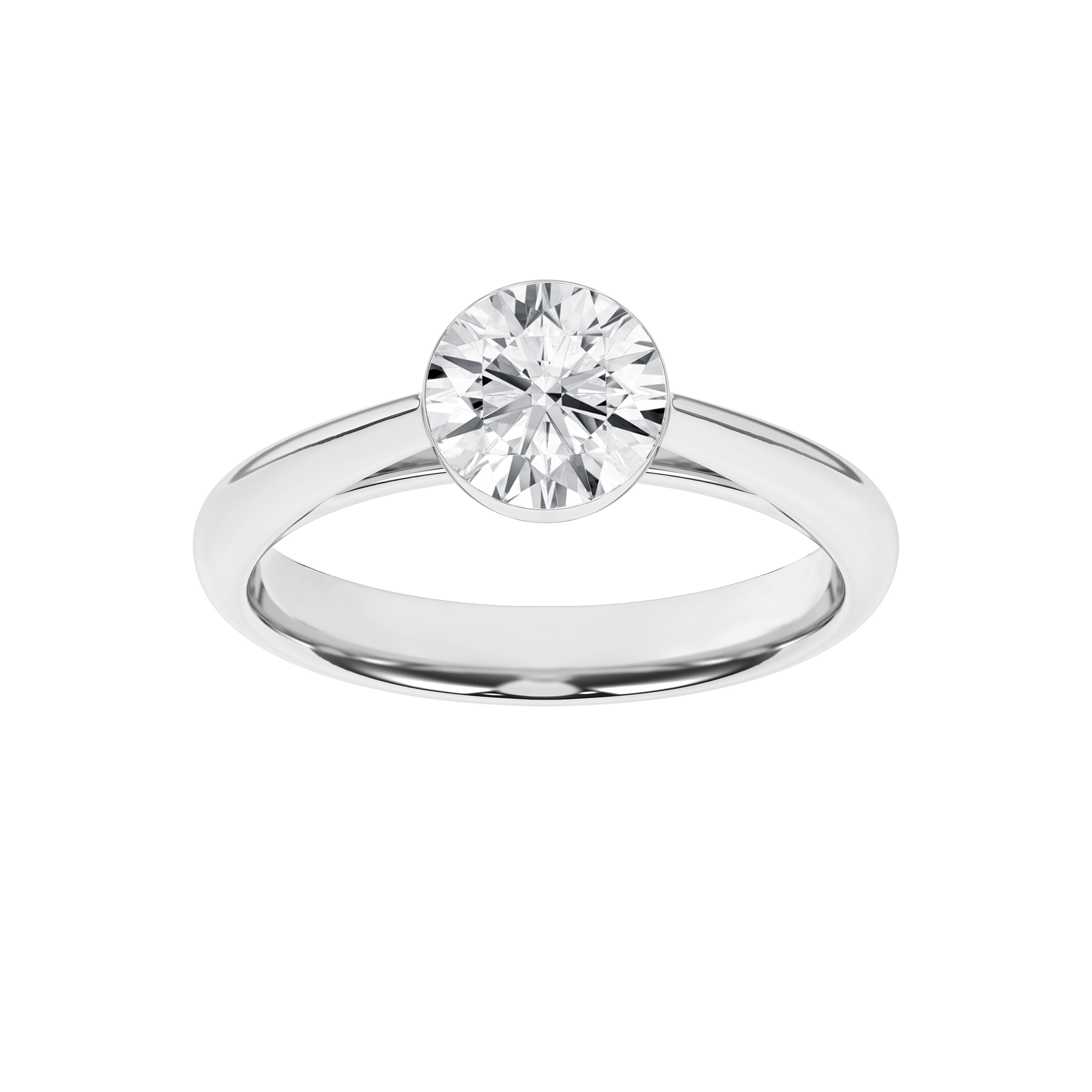 Seamless (TM) Solitaire Ring (Round) - Oz's Jewelers by The Hickory Jewelry Company