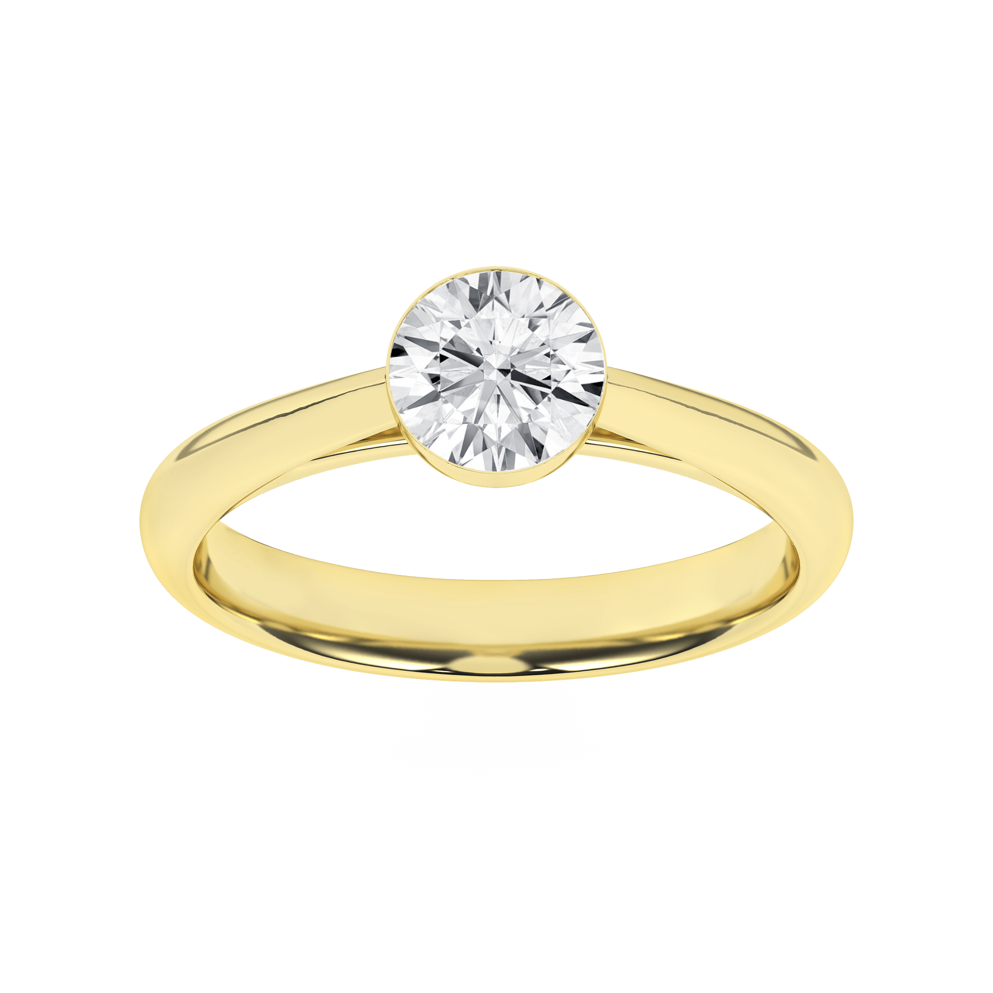 Seamless (TM) Solitaire Ring (Round) - Oz's Jewelers by The Hickory Jewelry Company