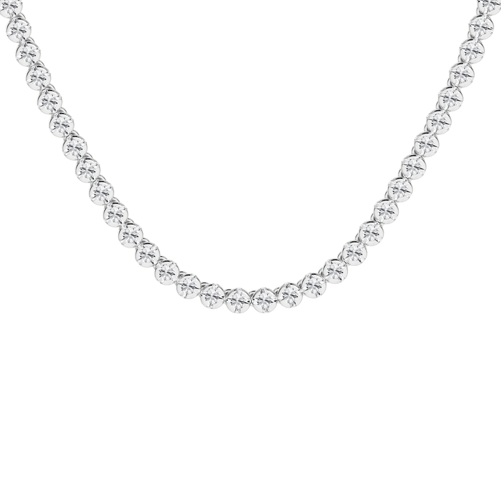 Semi - Eternity Tennis Necklace (Round) - Oz's Jewelers by The Hickory Jewelry Company