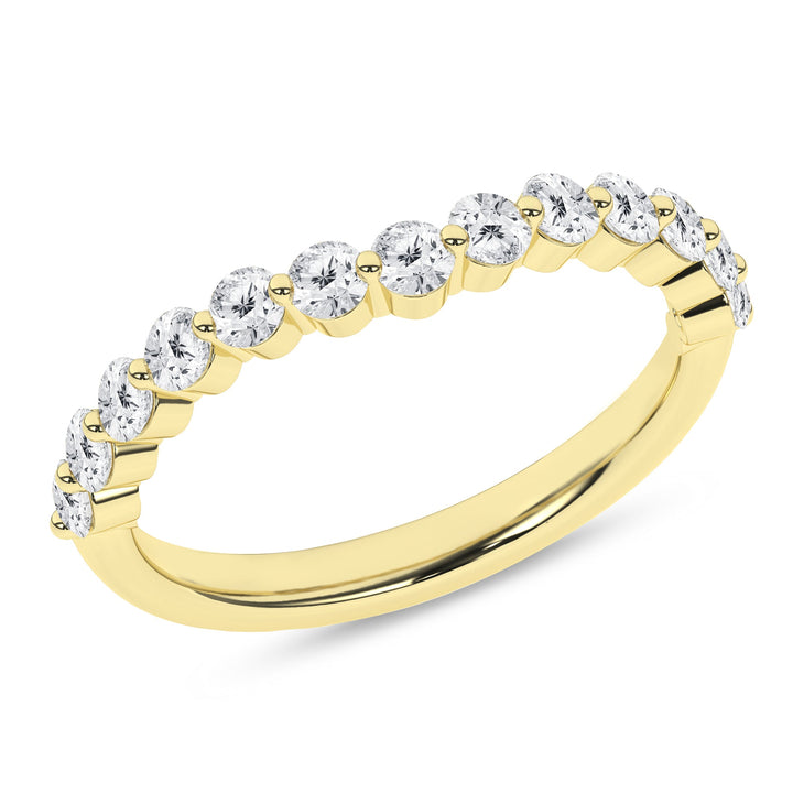 Single Shared - Prong Matching Wedding Band (Round) - Oz's Jewelers by The Hickory Jewelry Company