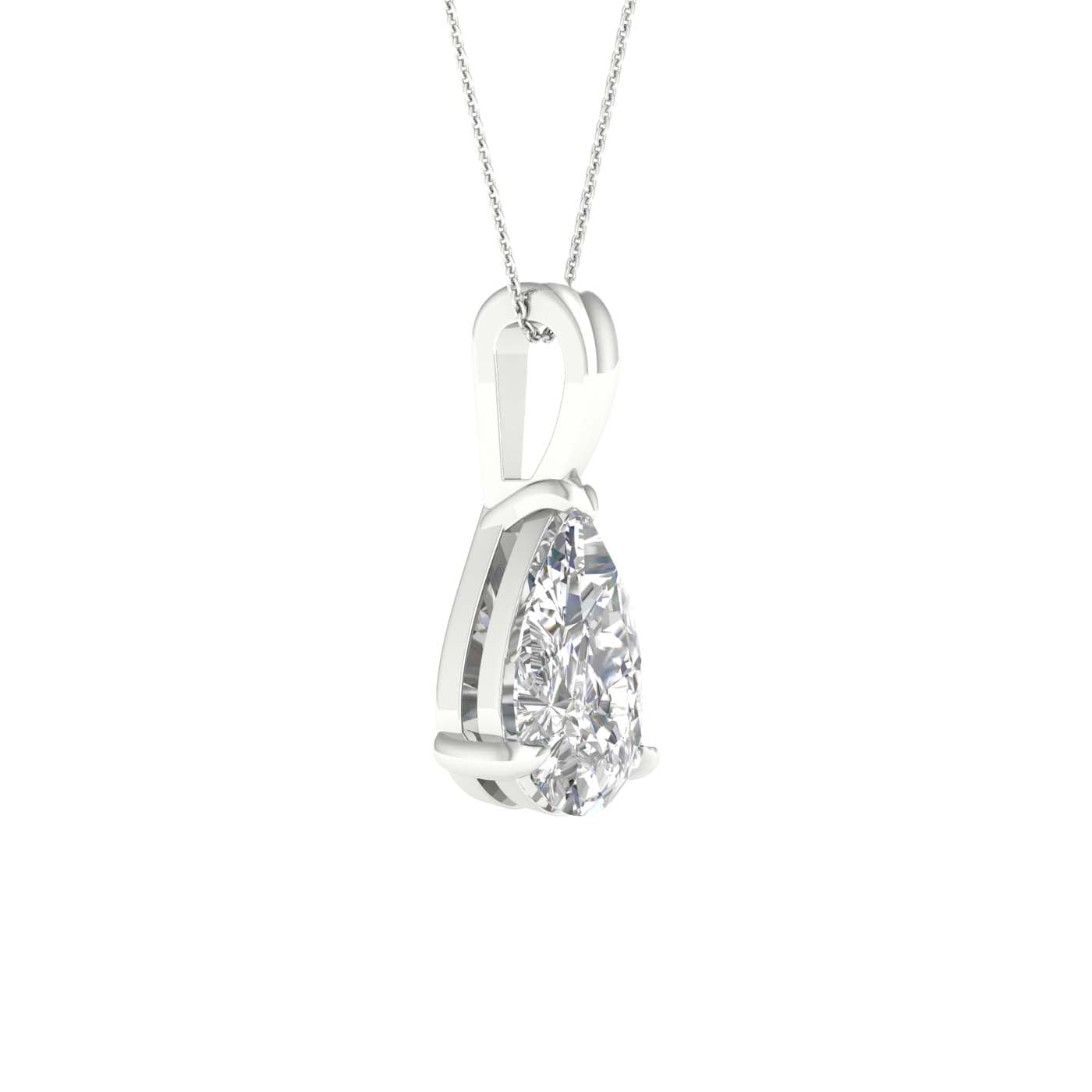 Solitaire Pendant (Pear) - Oz's Jewelers by The Hickory Jewelry Company