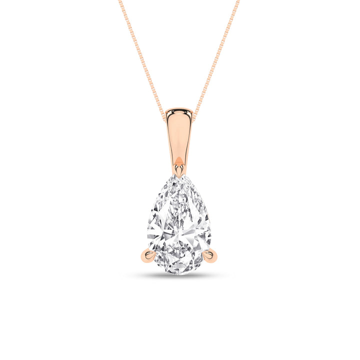 Solitaire Pendant (Pear) - Oz's Jewelers by The Hickory Jewelry Company