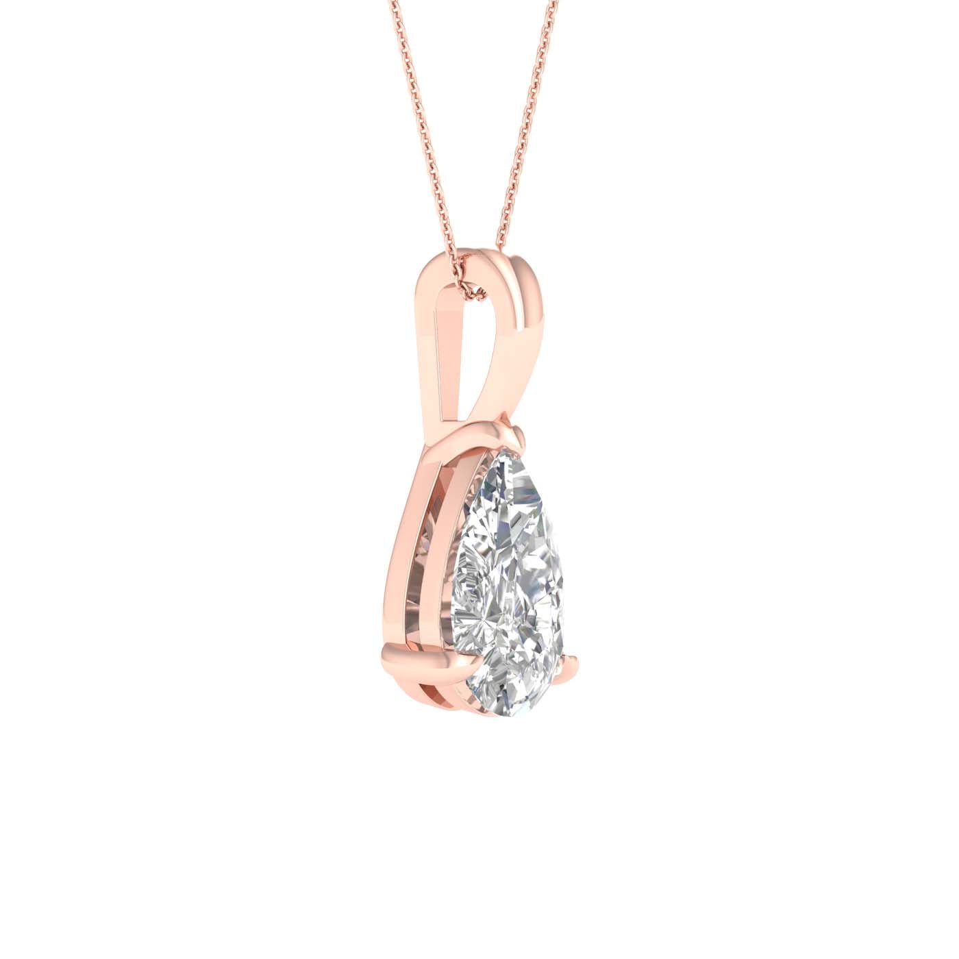 Solitaire Pendant (Pear) - Oz's Jewelers by The Hickory Jewelry Company