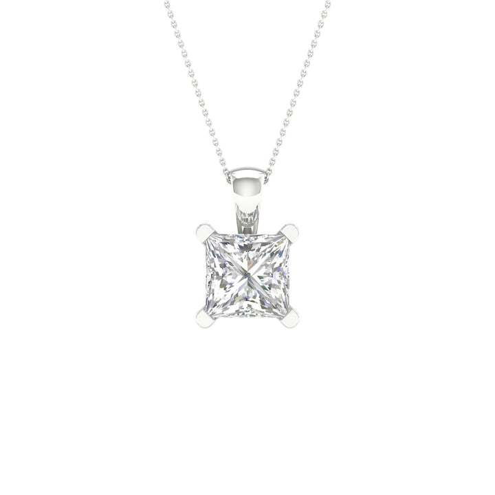 Solitaire Pendant (Princess) - Oz's Jewelers by The Hickory Jewelry Company