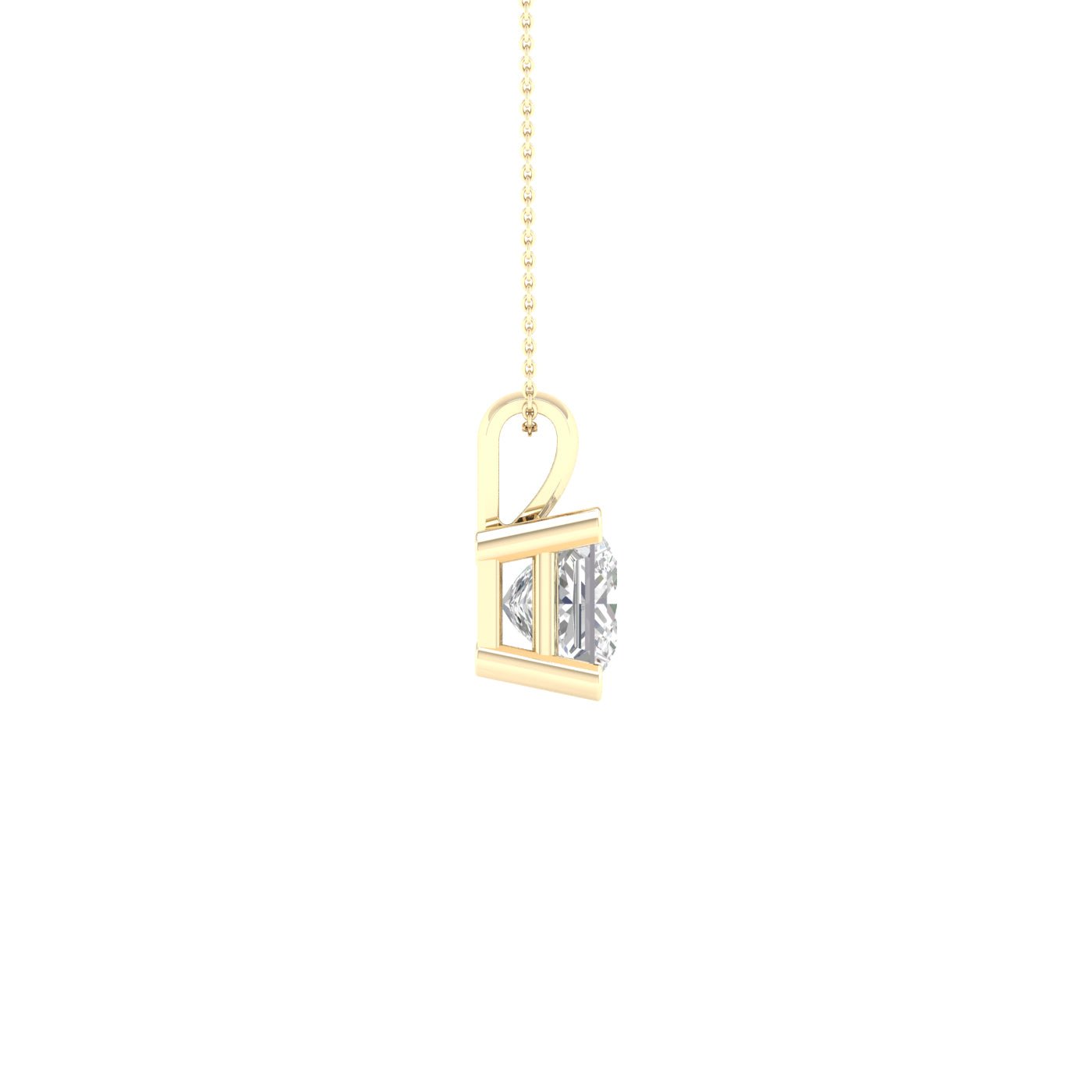 Solitaire Pendant (Princess) - Oz's Jewelers by The Hickory Jewelry Company