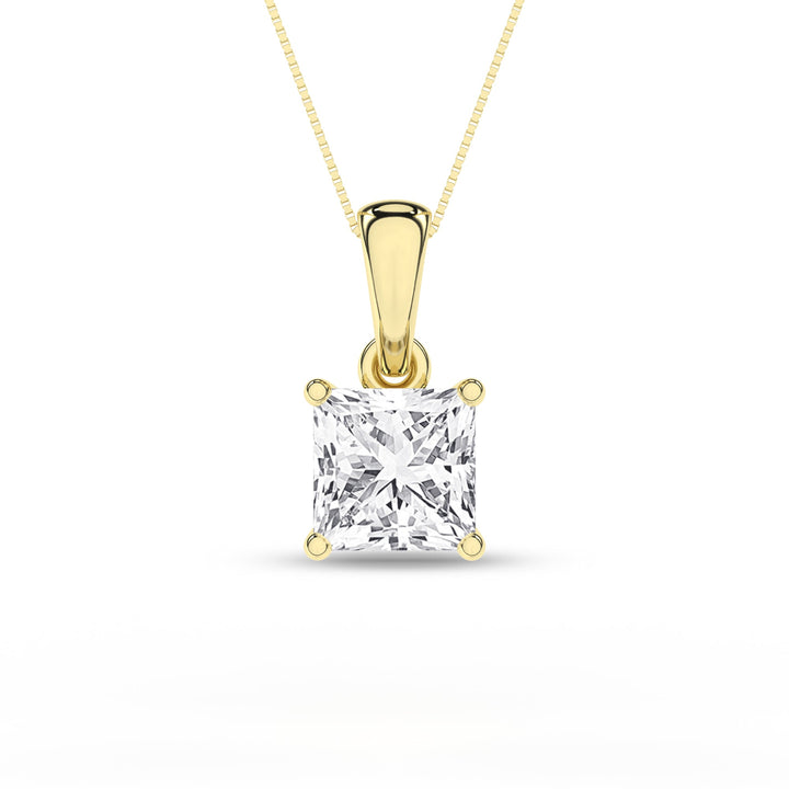 Solitaire Pendant (Princess) - Oz's Jewelers by The Hickory Jewelry Company