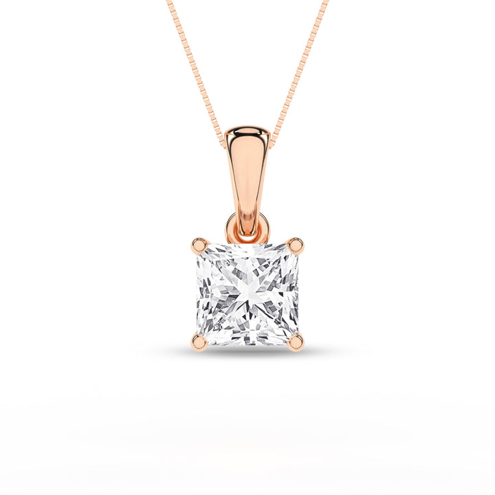 Solitaire Pendant (Princess) - Oz's Jewelers by The Hickory Jewelry Company