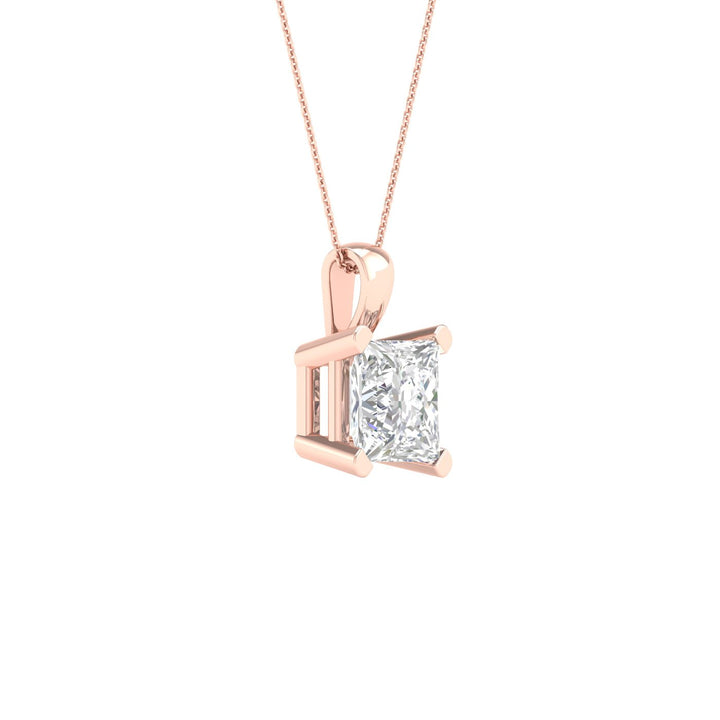 Solitaire Pendant (Princess) - Oz's Jewelers by The Hickory Jewelry Company