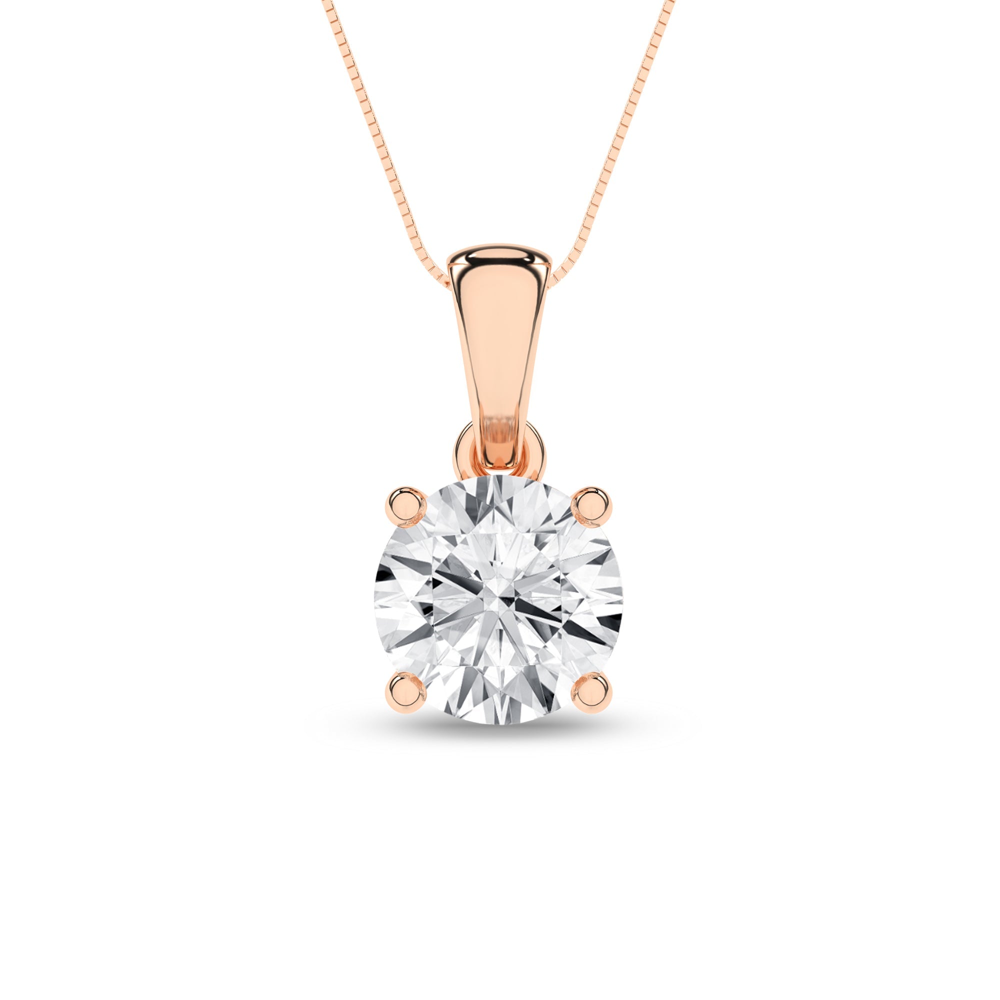 Solitaire Pendant (Round) - Oz's Jewelers by The Hickory Jewelry Company