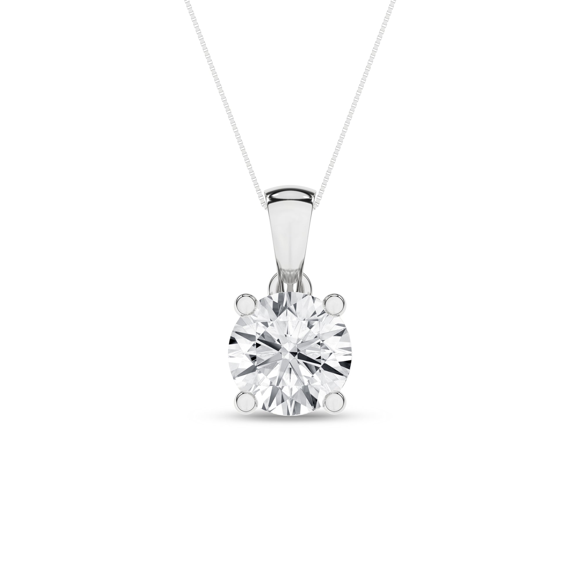 Solitaire Pendant (Round) - Oz's Jewelers by The Hickory Jewelry Company