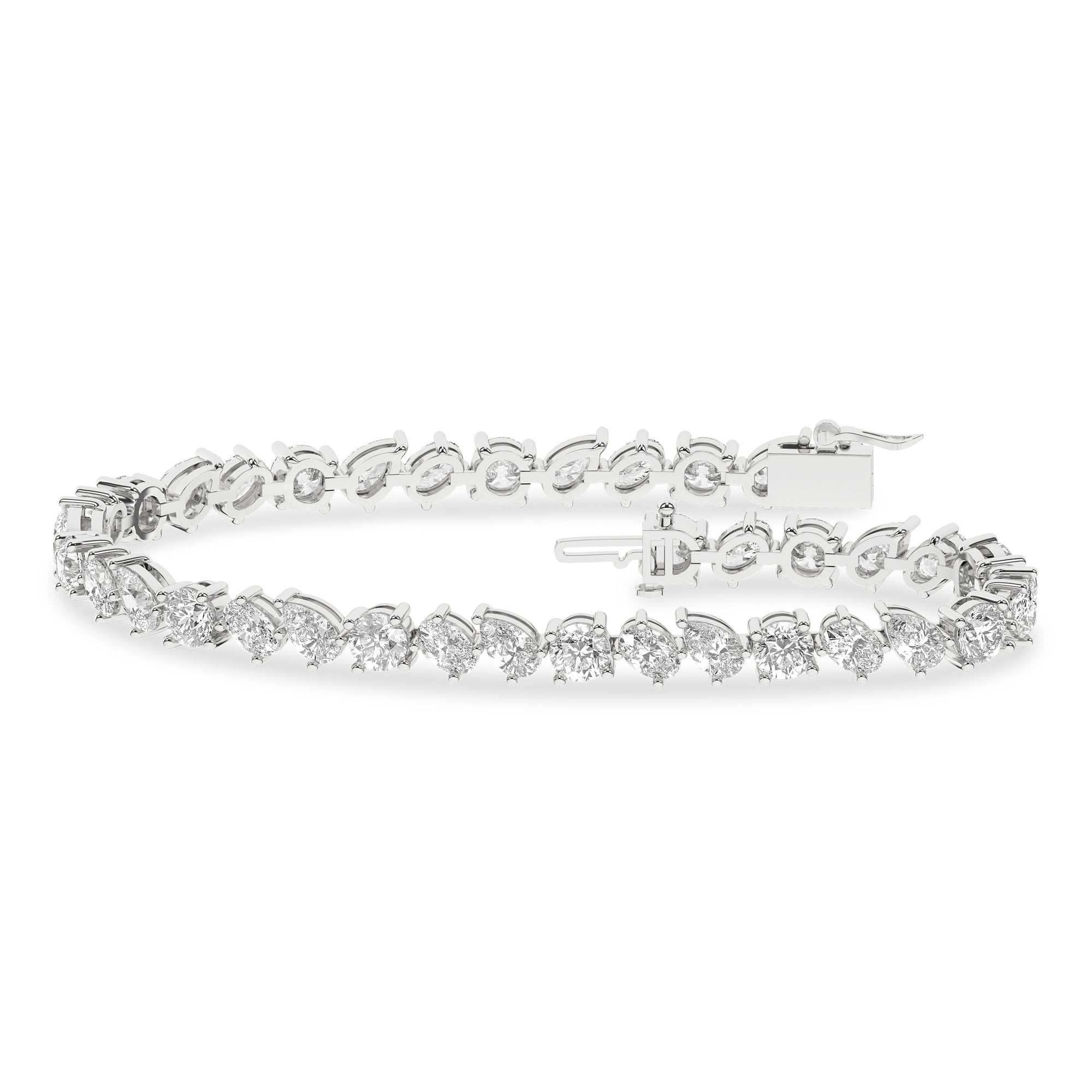 Tennis Bracelet (Mix - Round/Oval/Pear) - Oz's Jewelers by The Hickory Jewelry Company