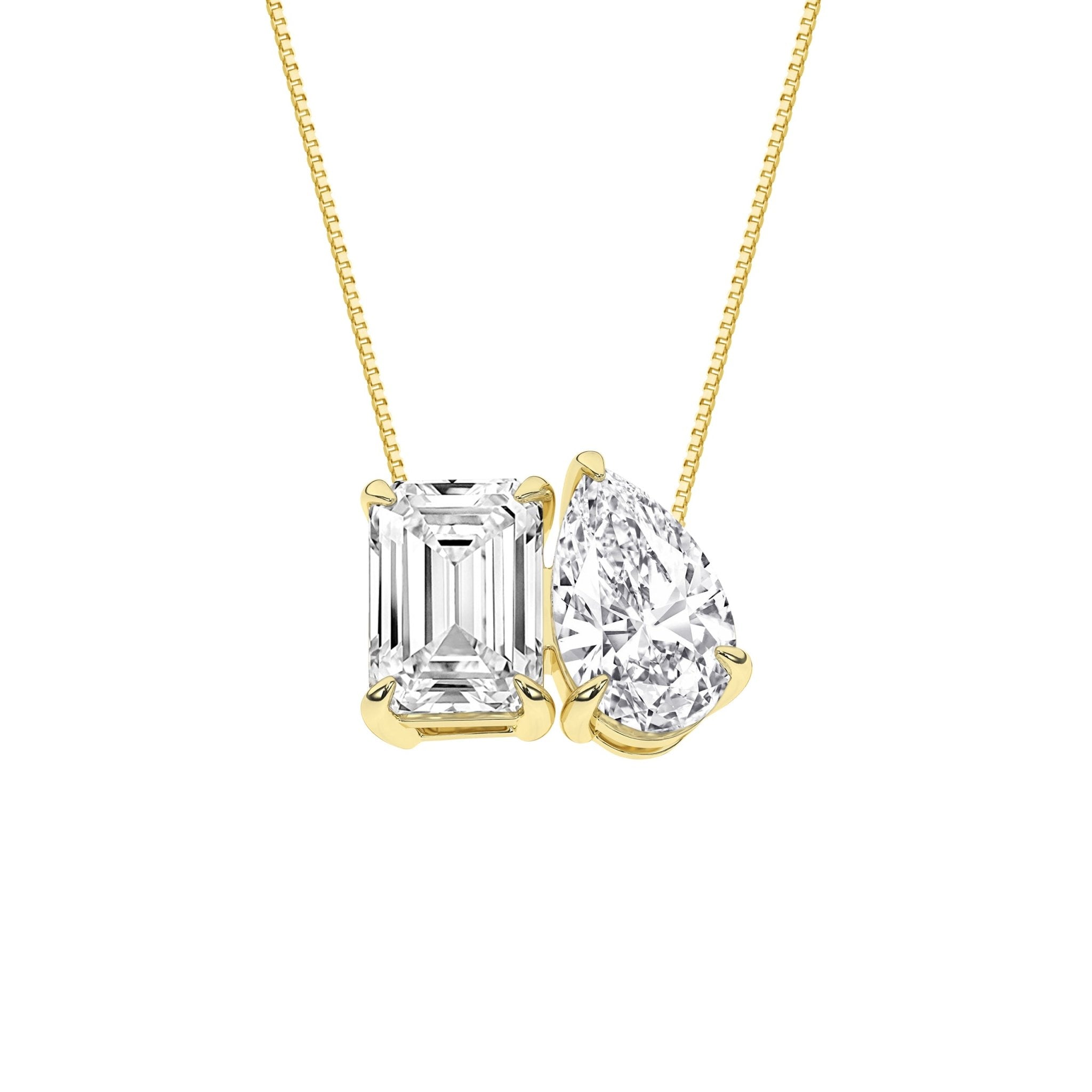 Toi Et Moi Pendant (Emerald & Pear) - Oz's Jewelers by The Hickory Jewelry Company