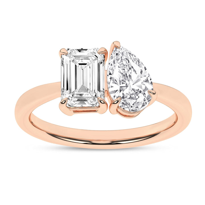 Toi Et Moi Ring (Emerald & Pear) - Oz's Jewelers by The Hickory Jewelry Company