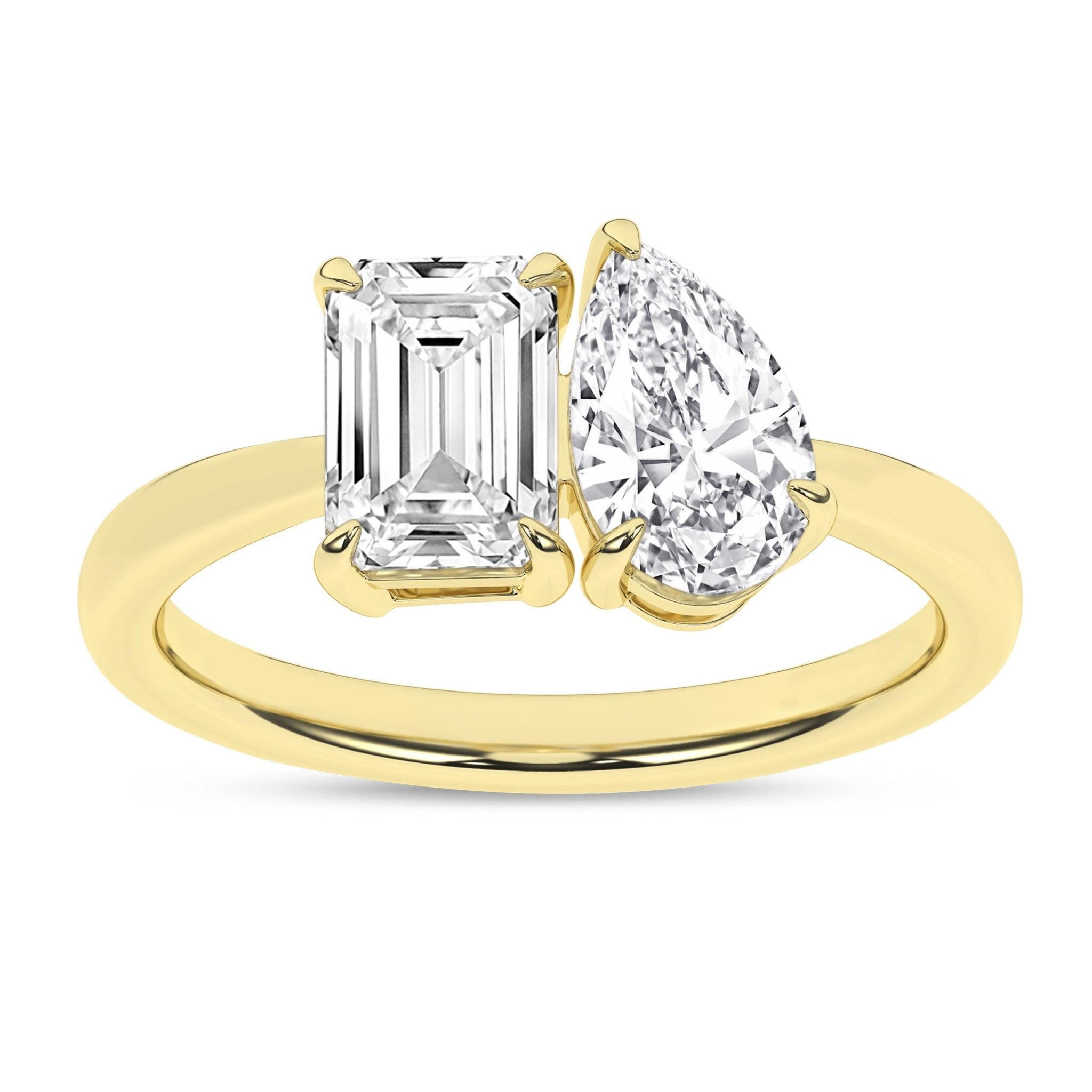 Toi Et Moi Ring (Emerald & Pear) - Oz's Jewelers by The Hickory Jewelry Company