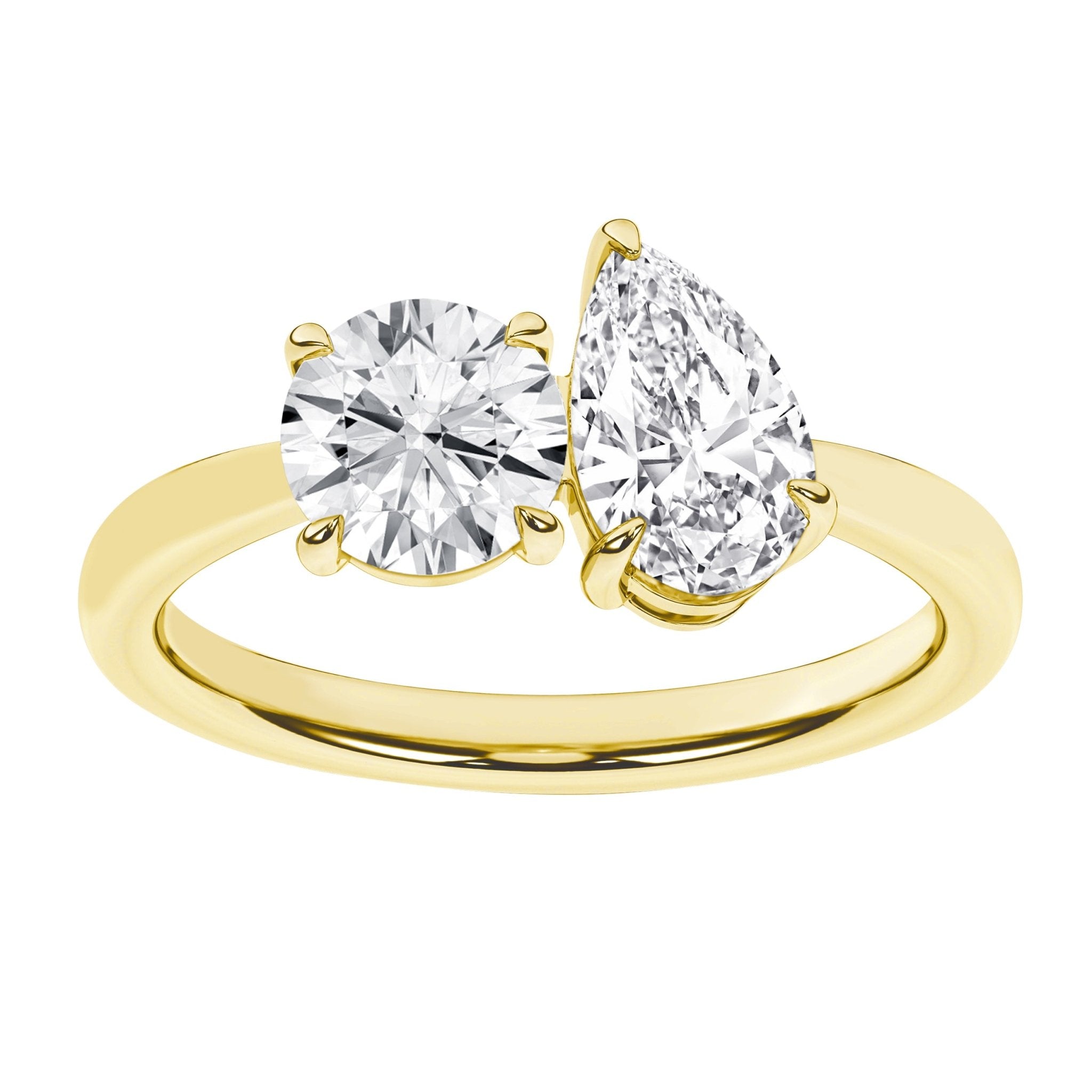 Toi Et Moi Ring (Round & Pear) - Oz's Jewelers by The Hickory Jewelry Company