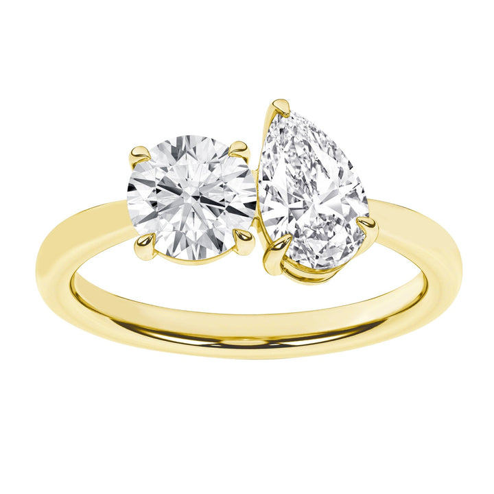 Toi Et Moi Ring (Round & Pear) - Oz's Jewelers by The Hickory Jewelry Company