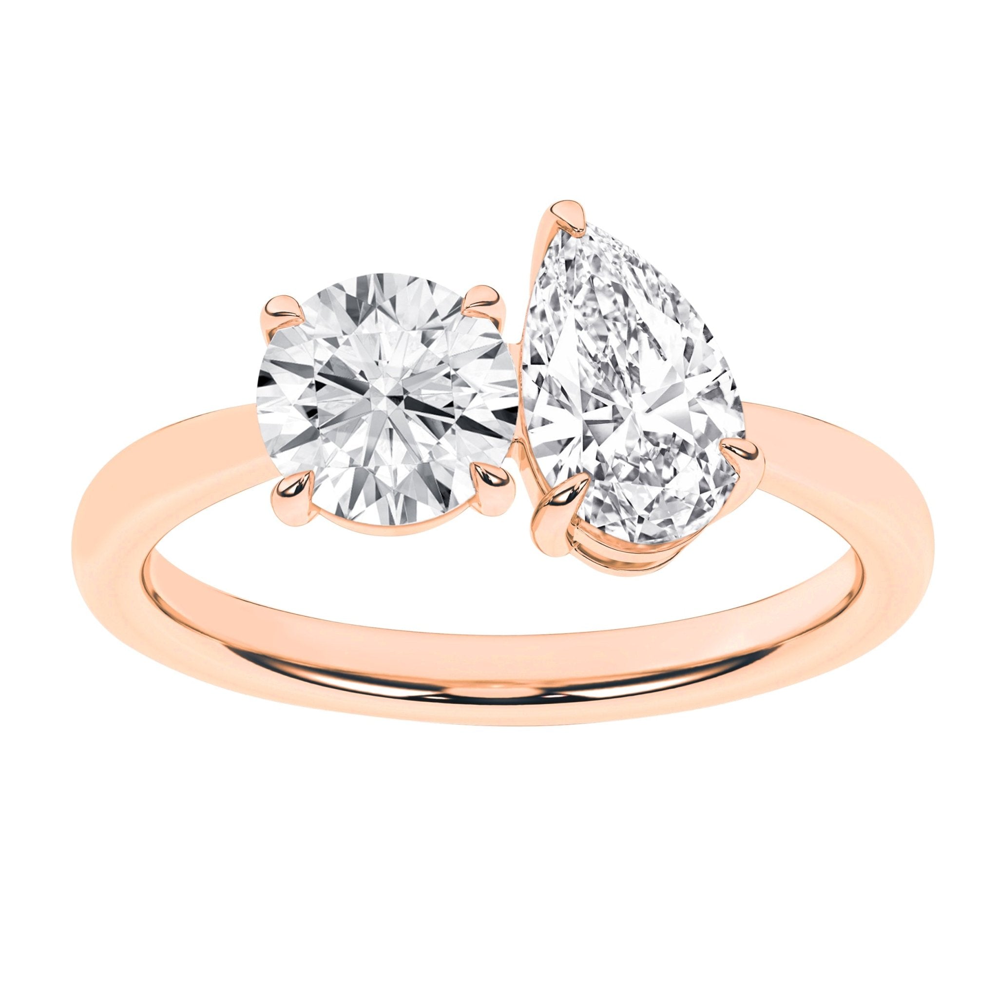 Toi Et Moi Ring (Round & Pear) - Oz's Jewelers by The Hickory Jewelry Company