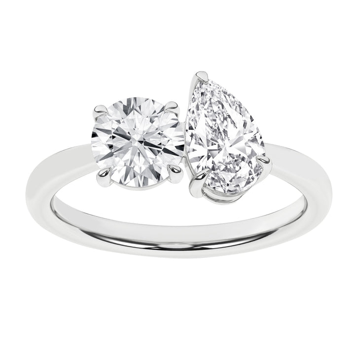 Toi Et Moi Ring (Round & Pear) - Oz's Jewelers by The Hickory Jewelry Company